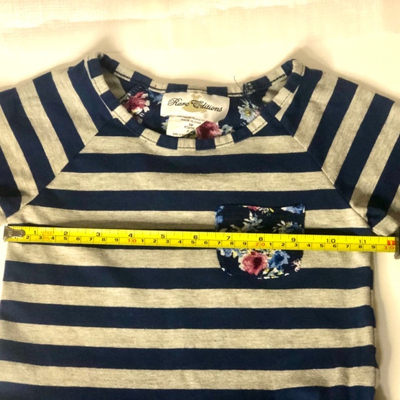 Rare Editions size 5 Girls Blue Designed Dress with Long Sleeves - Picture 5 of 7